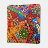 Kunst Oaxacas Mexiko mexikanische Stammes- Boho Keramikornament (Links)