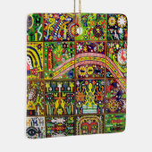 Kunst Oaxacas Mexiko mexikanische Stammes- Boho Keramikornament (Rechts)