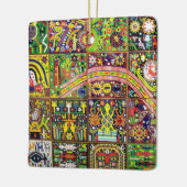 Kunst Oaxacas Mexiko mexikanische Stammes- Boho Keramikornament (Links)