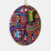 Kunst Oaxacas Mexiko mexikanische Stammes- Boho Keramikornament (Rechts)
