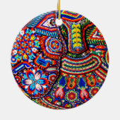 Kunst Oaxacas Mexiko mexikanische Stammes- Boho Keramikornament (Hinten)