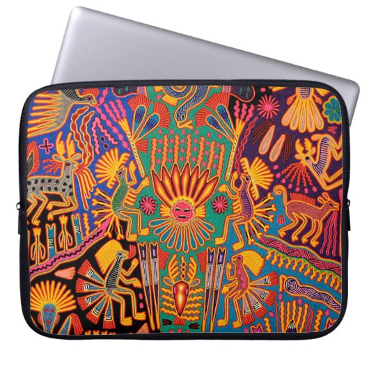 Kunst Oaxacas Mexiko mexikanische Stammes- Boho Laptopschutzhülle (Vorderseite)