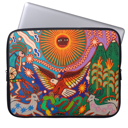 Kunst Oaxacas Mexiko mexikanische Stammes- Boho Laptopschutzhülle (Vorderseite)