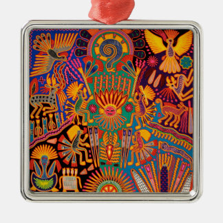 Kunst Oaxacas Mexiko mexikanische Stammes- Boho Ornament Aus Metall