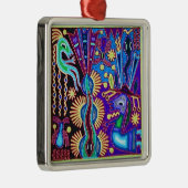 Kunst Oaxacas Mexiko mexikanische Stammes- Boho Silbernes Ornament (Rechts)