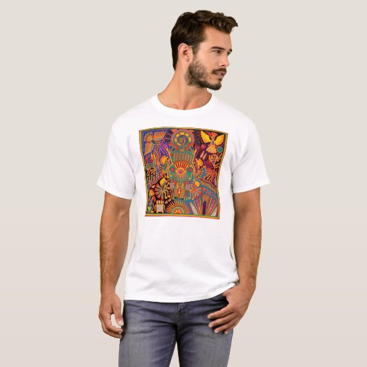 Kunst Oaxacas Mexiko mexikanische Stammes- Boho T-Shirt (Vorne ganz)