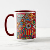 Kunst Oaxacas Mexiko mexikanische Stammes- Boho Tasse (Links)