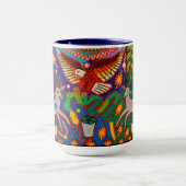 Kunst Oaxacas Mexiko mexikanische Stammes- Boho Tasse (Zentrum)