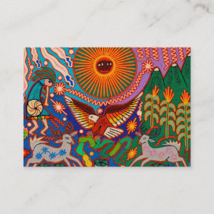 Kunst Oaxacas Mexiko mexikanische Stammes- Boho Visitenkarte