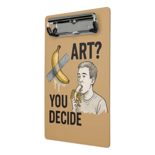 Kunst oder Snack? Die Bananendebatte Mini Klemmbrett (Gewinkelt2)