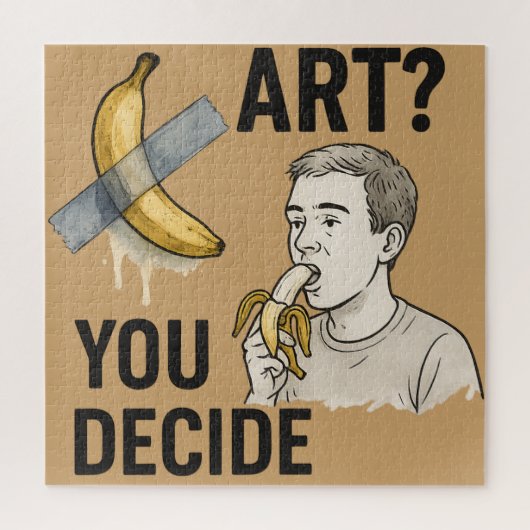 Kunst oder Snack? Die Bananendebatte Puzzle (Vertikal)