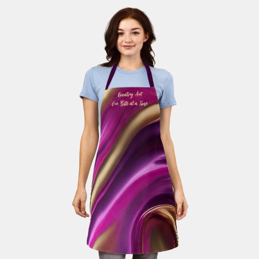 Kunst-One-Bite-at-Time-Modern-Abstrakt- Schürze (Getragen)