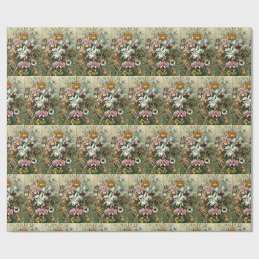 Kunst - Orchideen Geschenkpapier (Flach)