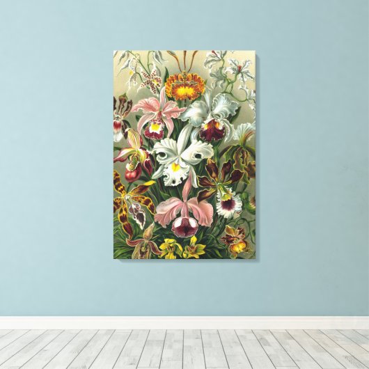 Kunst - Orchideen Leinwanddruck (Insitu (Holzboden))