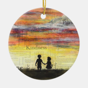 Kunst-Ornament "Imagine" Keramik Ornament