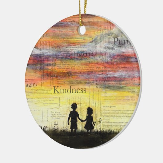 Kunst-Ornament "Imagine" Keramik Ornament (Links)