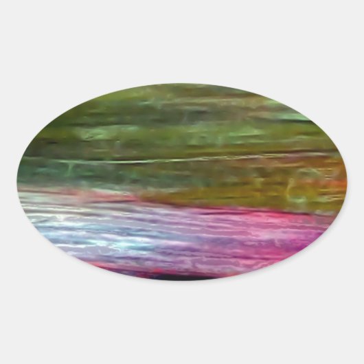 Kunst Ovaler Aufkleber (Vorderseite)