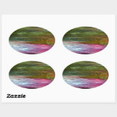 Kunst Ovaler Aufkleber (Blatt)