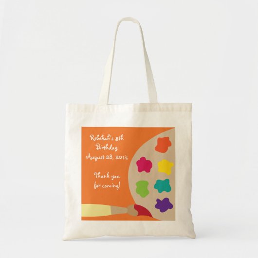 Kunst-Paletten-personalisierte Tasche - Orange (Vorne)
