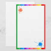 Kunst-Party-Briefpapier Briefpapier (Vorne/Hinten)