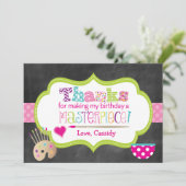 Kunst-Party danken Ihnen, - vorgeschriebene Dankeskarte (Stehend Vorderseite)