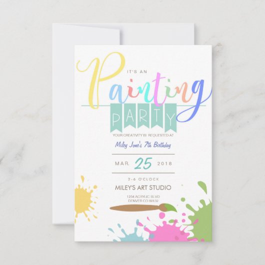 Kunst | PARTY Einladung (Vorderseite)