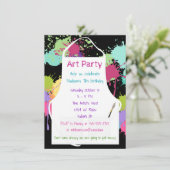 Kunst-Party-Pastell-Farben Einladung (Stehend Vorderseite)