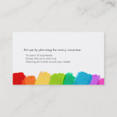 Kunst-Partyereignisse, die Geschäftskarten planen Visitenkarte (Rückseite)