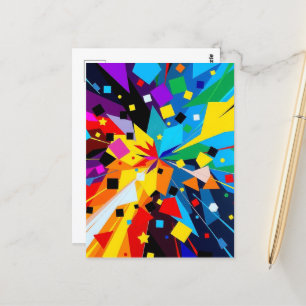 Kunst‑Postkarte – abstraktes geometrisches Design Postkarte