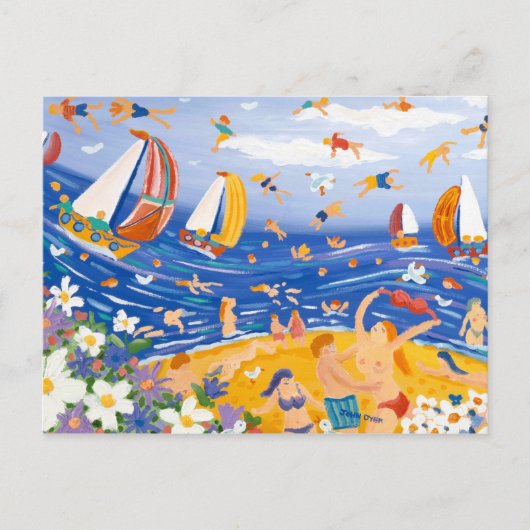 Kunst-Postkarte: Beachy Leckereien, Saucy Küste Postkarte (Vorderseite)