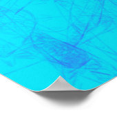 Kunst Potpourri Aqua Blau Minmalistische Abstrakt Poster (Ecke)