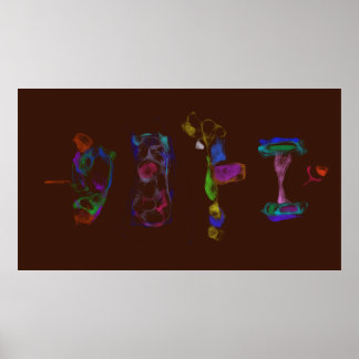 Kunst-Potpourri Dunkelbraun minimalistischer Abst Poster