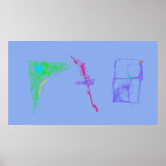 Kunst-Potpourri  Grau Minimalistisch Poster (Vorne)