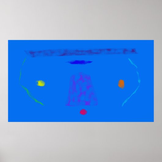 Kunst Potpourri Himmelblau minimalistischer abstra Poster (Vorne)