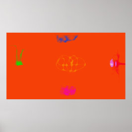 Kunst Potpourri Orange Minimal Abstrakt Poster