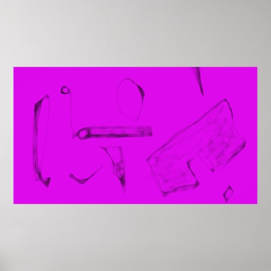 Kunst Potpourri Pink Absract Minimalismus Poster (Vorne)