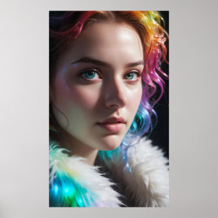 Kunst Potpourri Regenbogen Mädchen Poster