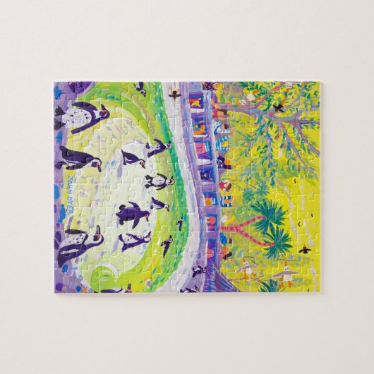 Kunst-Puzzlespiel: Pinguine durch John-Farbstoff Puzzle (Horizontal)