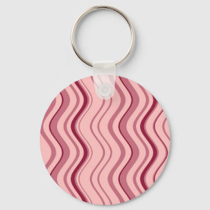 Kunst Retro Rosa Welle Abstrakt Schlüsselanhänger