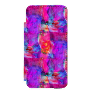 Kunst rosa, blau, rote Textur Hintergrund Incipio Watson™ iPhone 5 Geldbörsen Hülle