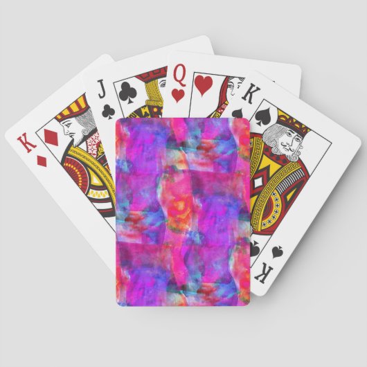 Kunst rosa, blau, rote Textur Hintergrund Spielkarten (Rückseite)