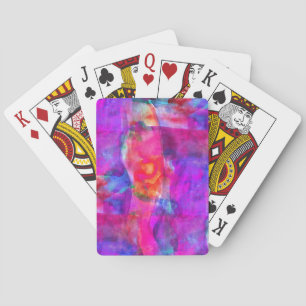 Kunst rosa, blau, rote Textur Hintergrund Spielkarten