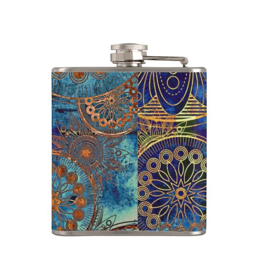 Kunst-Schmutzmuster Flachmann (Rückseite)