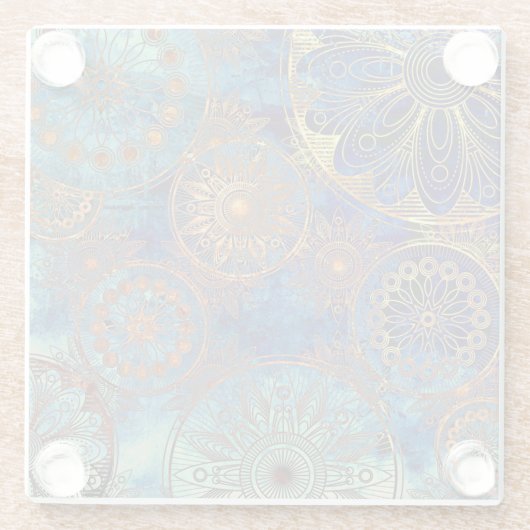 Kunst-Schmutzmuster Glasuntersetzer (Rückseite)