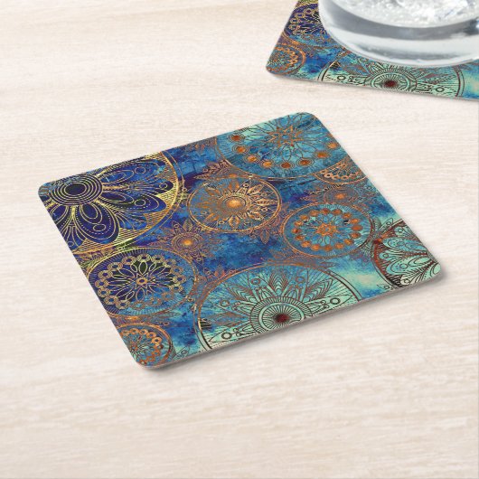 Kunst-Schmutzmuster Rechteckiger Pappuntersetzer (angewinkelt)