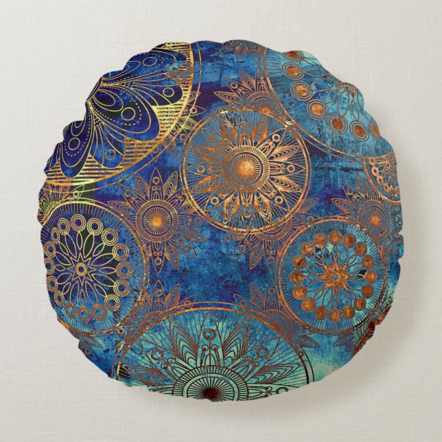 Kunst-Schmutzmuster Rundes Kissen (Vorderseite)