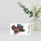 Kunst-Schokoladen-Visitenkarte Visitenkarte (Stehend Vorderseite)