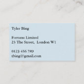 Kunst-Schokoladen-Visitenkarte Visitenkarte (Rückseite)