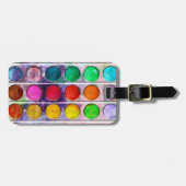 Kunst-Spaß-bunter Farben-Farbkasten Gepäckanhänger (Vorderseite horizontal)