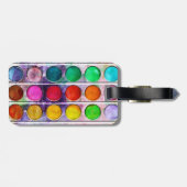 Kunst-Spaß-bunter Farben-Farbkasten Gepäckanhänger (Rückseite horizontal)